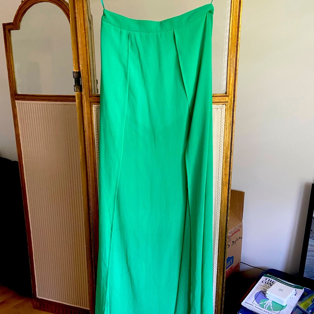 Miss Avenue Sheer Thigh Slit Maxi Skirt